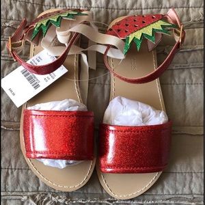 Crewcuts Kids strawberry sandals size K12